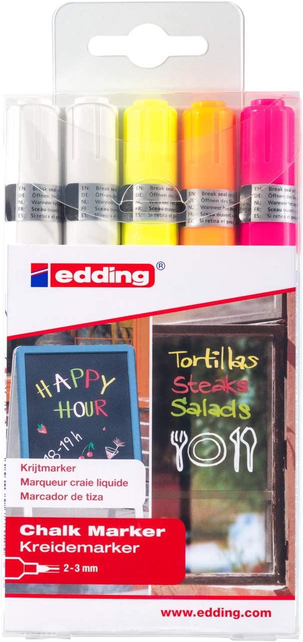 Kreide Marker weiß Stift Magn Folie Mikrofaser Schwamm Flüssigkreide Set 