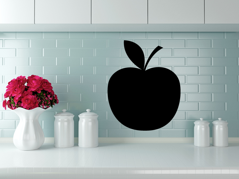 100 x 80 cm | Tafelfolie 🍏 Apfel 🍏  | Kreide & Kreidestift | schwarz | selbstklebend   