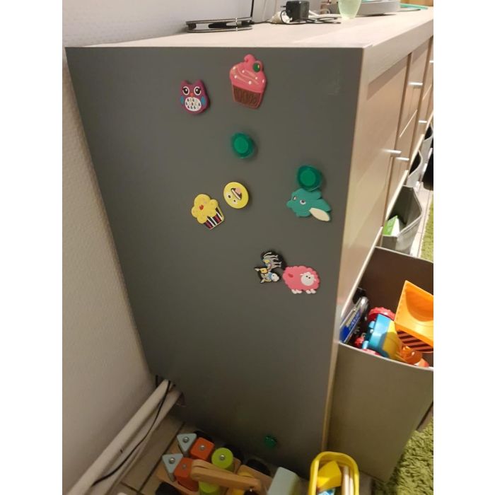 Graue Folie 100x40 cm - magnetisch & selbstklebend