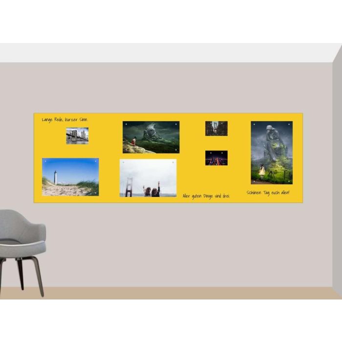 Gelbe Folie 100x30 cm - magnetisch & selbstklebend