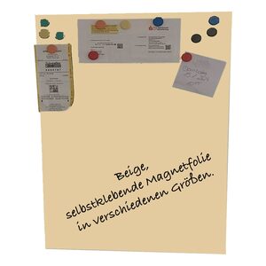 Beige Folie 50x30 cm - magnetisch & selbstklebend