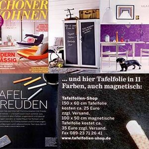 Tafelfolie 60x40 cm - magnetisch & selbstklebend