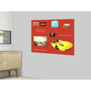 Rote Folie 180x60 cm - magnetisch & selbstklebend