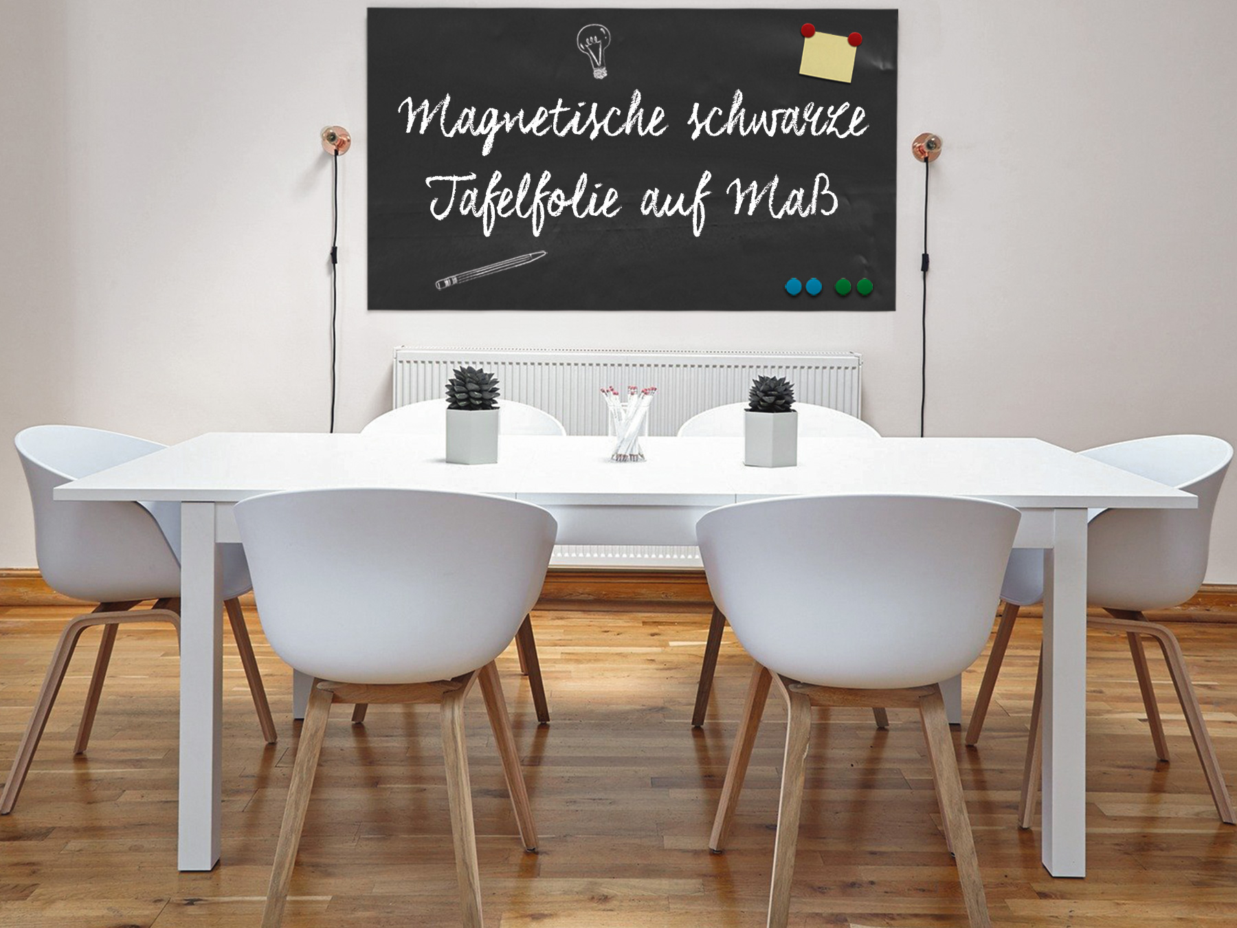 81,95 € / qm Magnetische Tafelfolie für Kreidemarker 100x100 cm 